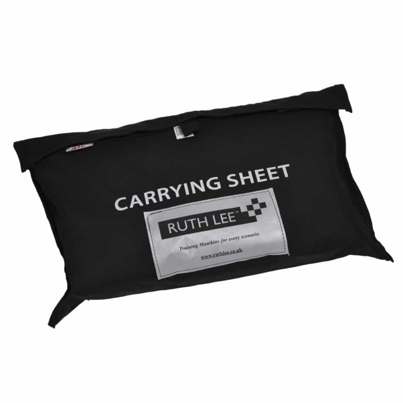 Ruth Lee carrying sheet for training manikins.