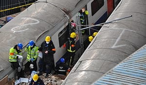 Emergency Training Manikins - Train crash scenario