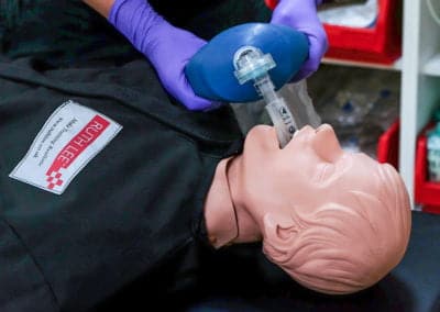 Medical training dummy for airway management practice.