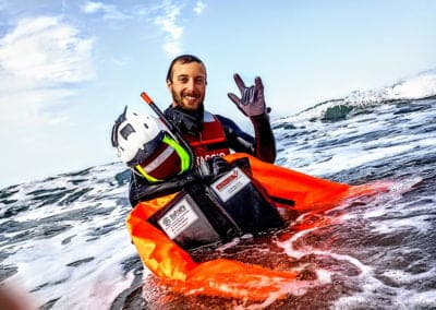 Davide Gaeta Lifeguard Trainer with Man Overboard Training Manikin