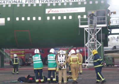 Firefighters training at International Fire Training Centre.
