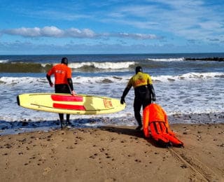 “PTE Ryan” Training Lifeguards To Save Surfers In Scottish Seas With Aberdeen Slsc