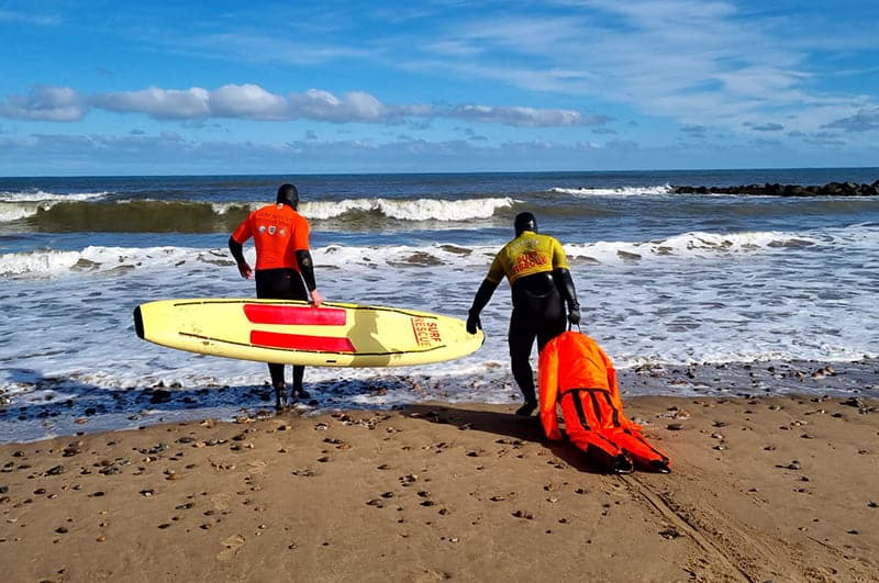 PTE Ryan Training Lifeguards To Save Surfers In Scottish Seas With Aberdeen SLSC